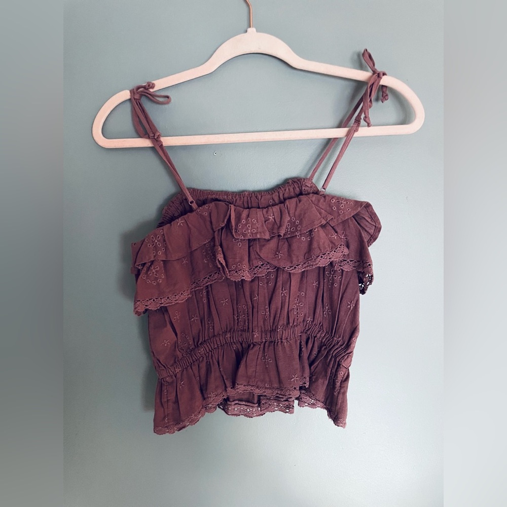 Purple (Mauve) Ruffled Tank Top